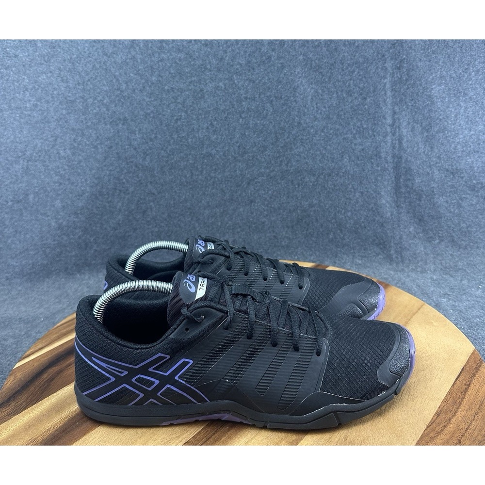 Asics Met Conviction Womens Size 11 Running Sneakers Black Purple Shoes